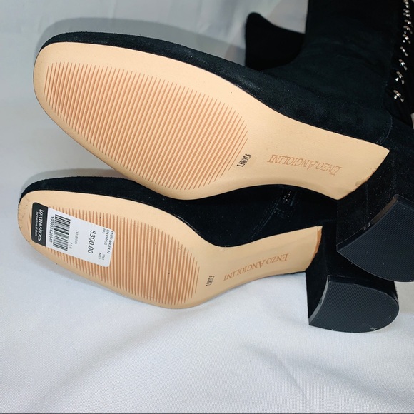 NWT Enzo Angiolini Black Suede Boots - Picture 3 of 7